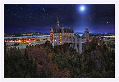 Neuschwanstein Castle at Night, Germany - Lantern Press Photography ...