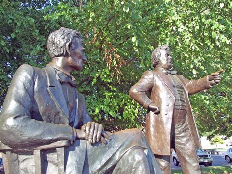 Lincoln - Douglas statue | Statues of Lincoln (seated) and D… | Flickr