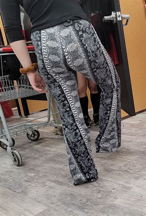 Innocent Brunette Trying On Pattern Yogas Spandex Leggings Yoga Pants Forum