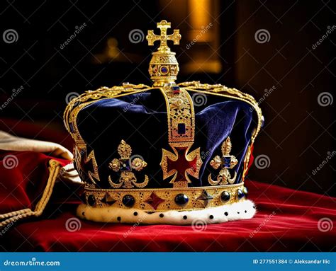 Crown of United Kingdom. Symbols of Monarchy and British Empire. Ai Generative Illustration ...