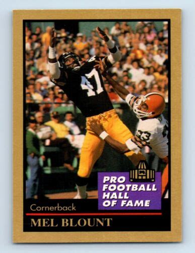 1991 Enor Pro Football Hof Mel Blount Pittsburgh Steelers 15 Ebay