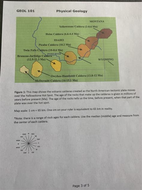 Solved GEOL 101 Physical Geology MONTANA Yellowstone Caldera | Chegg.com