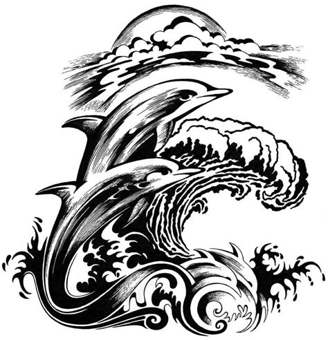 black and white dolphin tattoo designs - whatisdrawingconclusionsmean