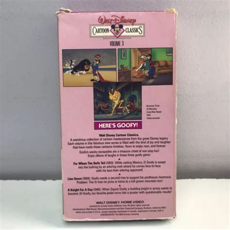 WALT DISNEY CARTOON Classics Heres Goofy VHS Video Tape Vol 3 BUY 2