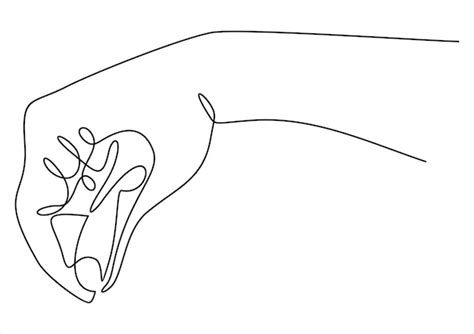 Premium Vector Continuous Line Drawing Hand