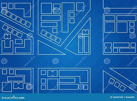 Blueprint Of City Map Stock Vector Illustration Of Concept 46604185