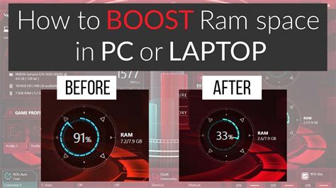 How To Boost Ram Space In Pc Or Laptop Youtube