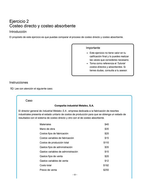 Costos Para Ingenier A V Sistemas De Costos Predeterminados Y Tipos De