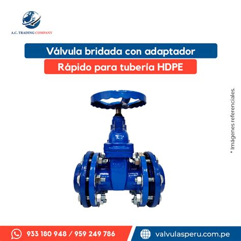 V Lvula Compuerta Bridada Con Adaptador R Pido Para Tuber A Hdpe A C