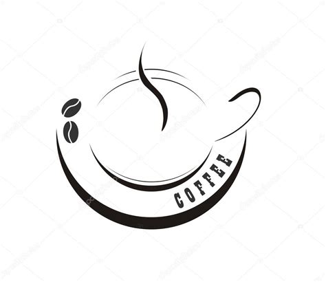 Coffee logo black-and-white ⬇ Vector Image by © Mrsunray | Vector Stock 2308242