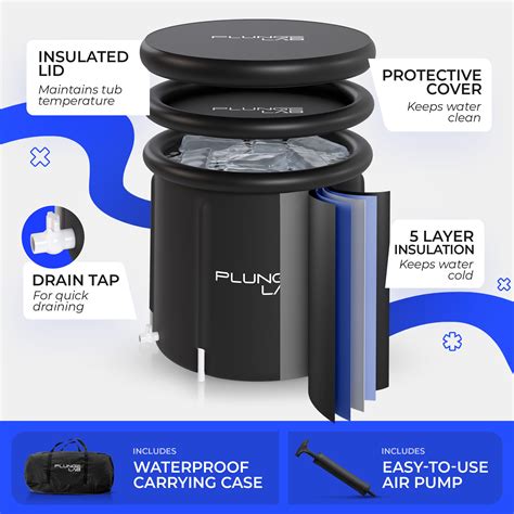 Snapklik.com : Plunge Lab Cold Plunge Tub XL, Portable Ice Bath Tub For