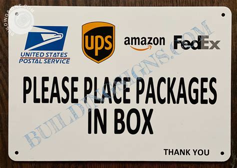 United States Postal Service Ups Amazon Fedex Please Place Packages In