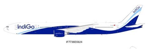 IndiGo Boeing 777-31H/ER TC-LKE with stand IF773E0824 Die-Cast InFlight ...