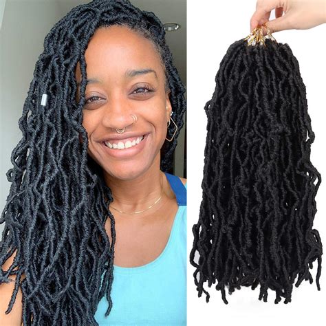 Buy 7 Packs Soft Faux Locs Crochet Braid Hair 14 Inch Pre Looped Handmade Dreadlocks Extensions