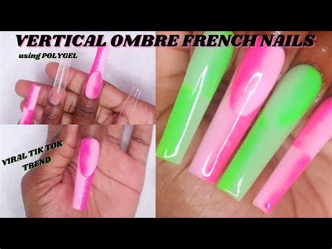 Trying Viral Tiktok Vertical Ombr French Design With Polygel Makartt