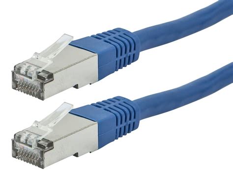 Monoprice Cat A Ft Blue Patch Cable Double Shielded S Ftp Awg