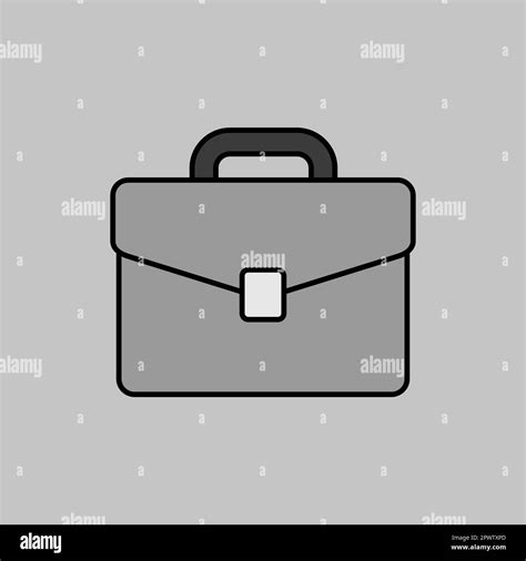 Briefcase Vector Grayscale Icon Business Sign Graph Symbol For Your