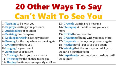 Cute Other Ways To Say Can T Wait To See You With Quotes Engdic