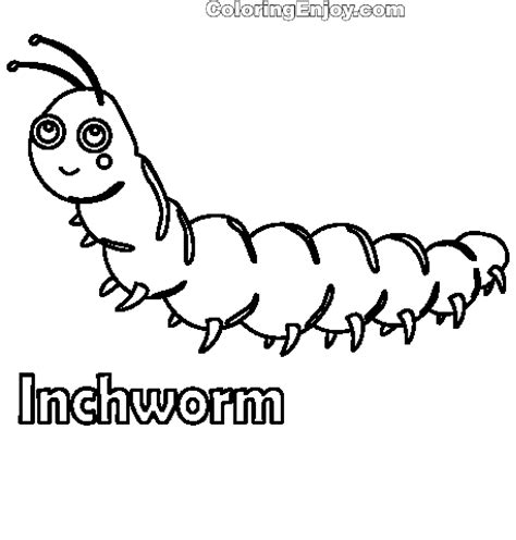 Inchworm Coloring Page Printable For Free Coloring Enjoy Free