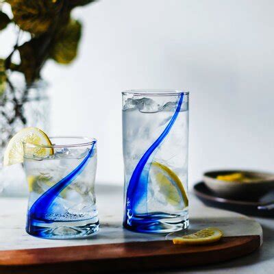 Libbey Blue Ribbon Impressions Piece Tumbler And Rocks Glass Set