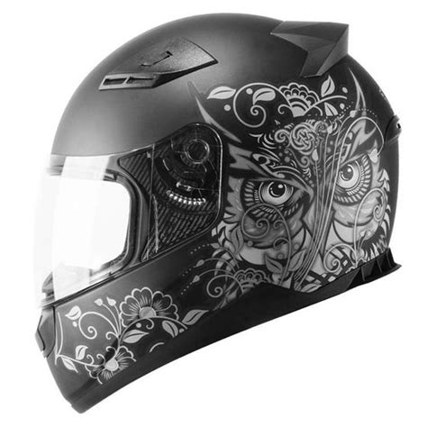 Capacete Fechado Feminino EBF E0X Coruja Fosco Capacetes De Moto