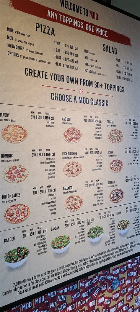 Mod Pizza Menu Prices 2024 Printable Effie Gilberte