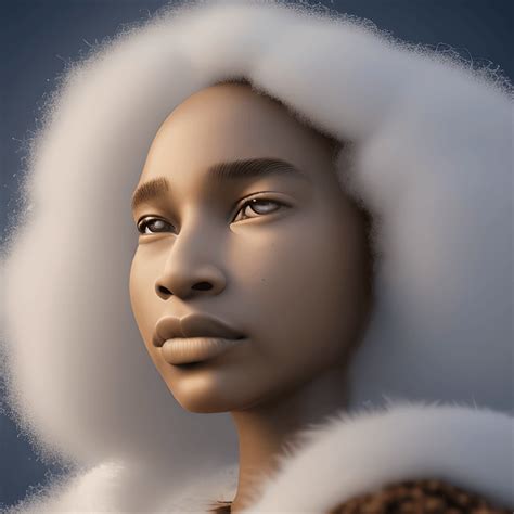 16k Headshot Of Rosa Parks In A White Fluffy Cloud Of Snow · Creative