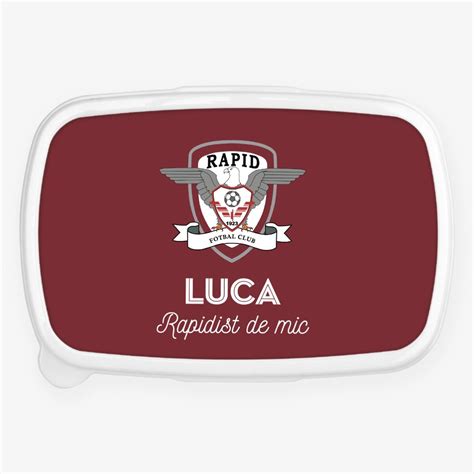 Lunch box FC Rapid 1923 personalizat cu nume și text StarGift ro