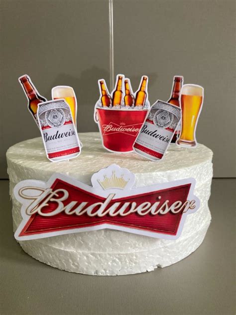 Topo De Bolo Budweiser Elo Produtos Especiais