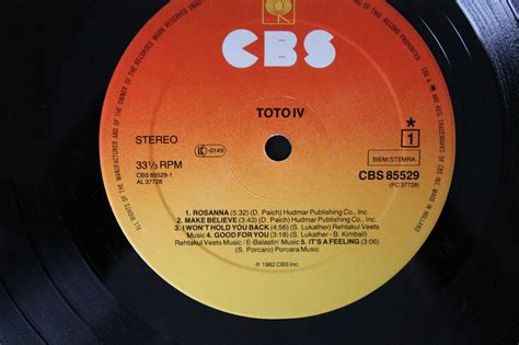 Toto Toto Iv Lp 1982 Vinyl Nl 1press Aor Classic Rock Cleaned Aukro