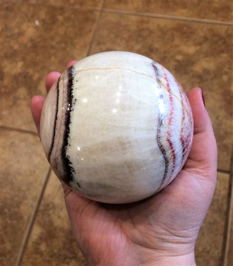 Large 233lb Natural Tri Color Banded Calcite Crystal Sphere Pork