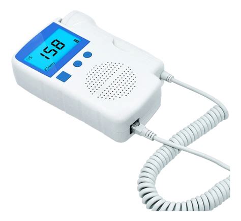 Monitor Cardíaco Fetal Azul Sonar Doppler Fetal Pilhas Gel