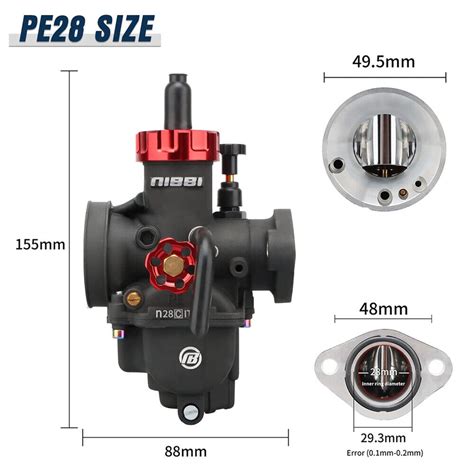 Nibbi Racing Pe Mm Flange Carburetor Set Fits Cc Cc Motorcycle