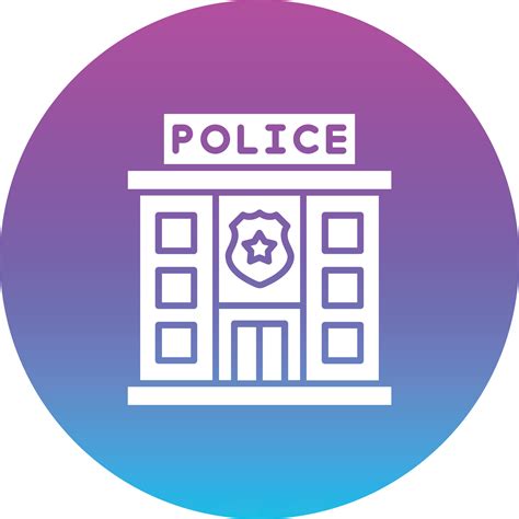 Police Station Gradient Circle Glyph Inverted Icon 16075936 Vector Art at Vecteezy