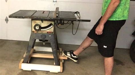 Retractable Caster Base For A Table Saw Youtube