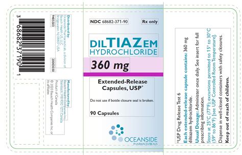 Diltiazem Hydrochloride EXTENDED RELEASE Oceanside Pharmaceuticals