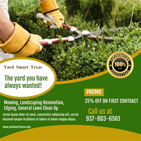 Lawn Care Poster Template Postermywall