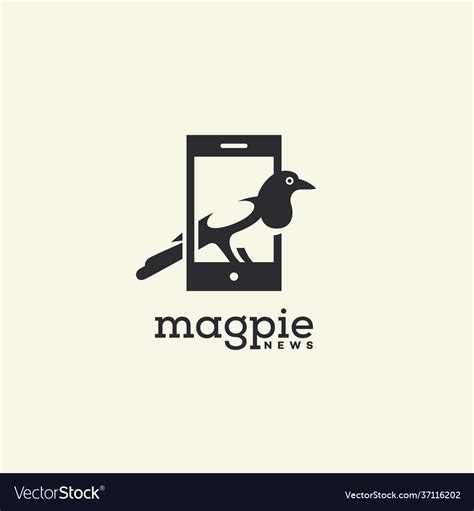 Magpie logo Royalty Free Vector Image - VectorStock