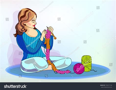 Vector Image Of A Girl Mom Women Who Sits In A Royalty Free Stock