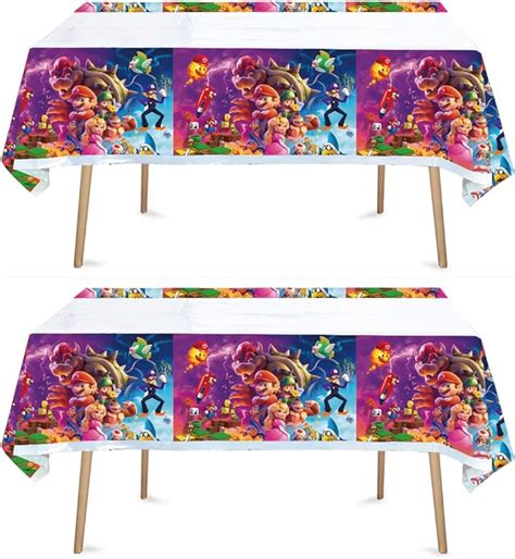 Amazon LEOWEST 2pcs Super Mario Tablecloth Table Cover For Super