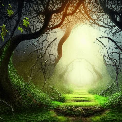 Fantasy And Fairytale Dark Forest Path Background Creative Fabrica