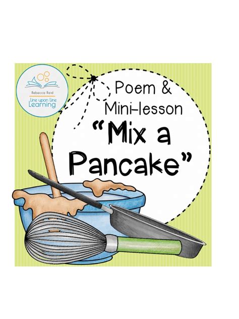 Mixa Pancake Poem Freebie Pdf