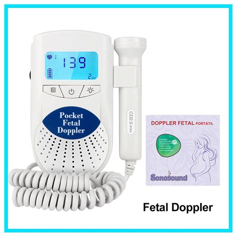 Doppler Fetal Monitor Sonar Detector SonoSound Para Sons E Batimentos