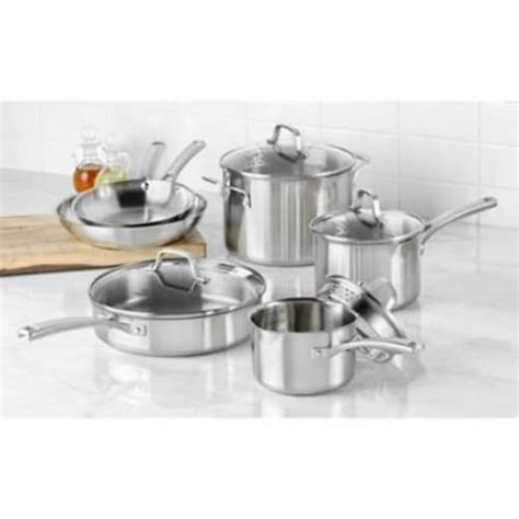 Calphalon® Classic™ Stainless Steel 10-Piece Cookware Set, 10 Piece Set ...