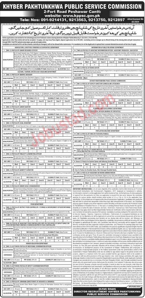 Latest Kppsc Jobs In Peshawar May Khyber Pakhtunkhwa Public