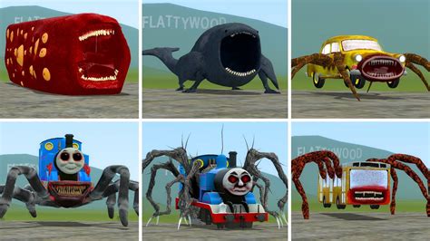 Monster Destruction Test With Train Eater Car Eater Bus Eater The