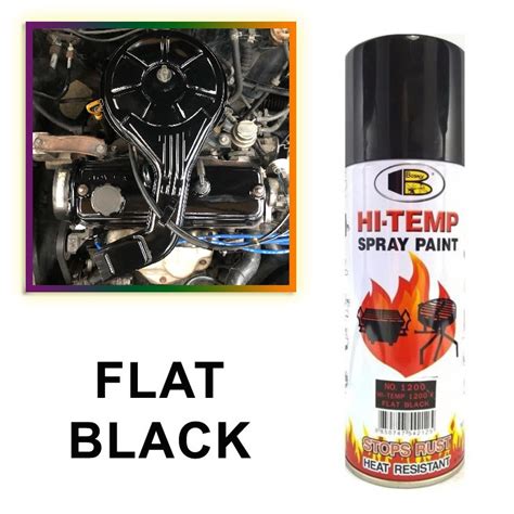 Bosny High Heat Hi Temp Resistant F Spray Paint Flat Black