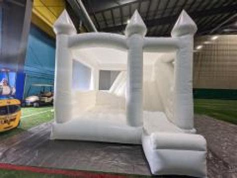 White Wedding Bounce House Sky High Amusements Paradise NL