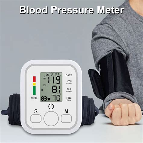 Digital Sphygmomanometer AAA Battery Portable BP Monitor LCD Screen For