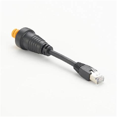 Cable Adaptador Ethernet Redondo Amarillo RJ45 Para Pantallas Simrad